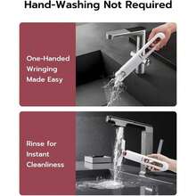 1 pièce Mini balai-éponge avec tête remplaçable, outil de nettoyage portable et multifonctionnel sans les mains pour le bureau, la voiture, la salle de bain, les fenêtres et le verre - super absorbant, idéal pour les fournitures de nettoyage pour la rentrée scolaire