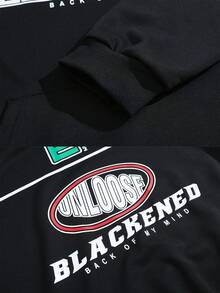 1pc Men's Hooded Sweatshirt - Polyester Solid Color Printed Hoodie, Loose Fit Pocket Pullover For Casual, Street, Outdoor, Sports, Campus Wear, Great Gift For Boyfriend/Husband, Spring/Autumn