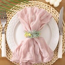 42pcs Christmas Napkins, 17.72x17.72cm Crinkle Soft Fabric Napkins, Suitable For Wedding Party Events Table Decoration Home Decor Christmas Decorations Room Decor Winter