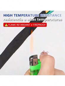 15米黑色汽车胶带,耐热降噪阻燃胶带,汽车线束保护胶带,车辆线束绝缘固定胶带,耐高温不燃汽车电路保护配件,适用于汽车电气线路、发动机和排气系统,钢丝胶带,电工绝缘胶带,线束胶带,耐热电工胶带,布基胶带 - 黑色 - 查看 7