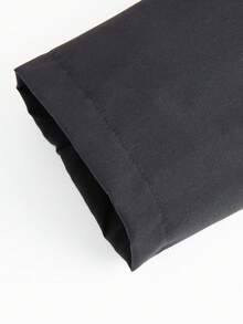 Plus Size Men's Hooded Windbreaker Loose Jacket With Drawstring Casual Outfits Solid Color Mid-Length With Pocket Versatile For Spring/Autumn, Daily Wear, Going Out Outdoor Camping Hiking Coat - Black - View 8