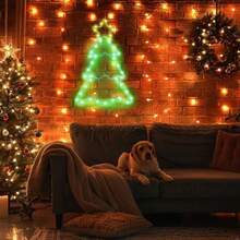 VCUTEKA Christmas Window Silhouette Lights Decoration Lighted Xmas Trees Christmas Window Light Decor For Holiday Indoor Outdoor Wall Door Glass Home Decor Party Supplies