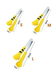 日式猫爪造型食物夹，可爱卡通烹饪夹，不锈钢烧烤夹，三明治烘焙夹，厨房工具，厨房钳子，餐具，厨房配件，厨房用品 - 彩色 - 查看 9