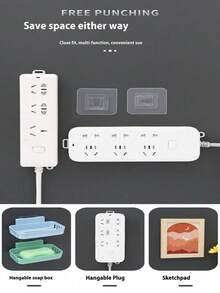 20/14/10/6/1pc 强力粘合挂钩，易于安装实用粘合挂钩--防水塑料壁挂，无痕固定，无需打孔，多功能设计，适用于浴室、厨房和家庭环境，悬挂墙壁装饰，便携式粘合挂钩，路由器、插座、相框、遥控器--多功能挂钩，卧室和办公室两用，时尚风格，实用挂钩翻译