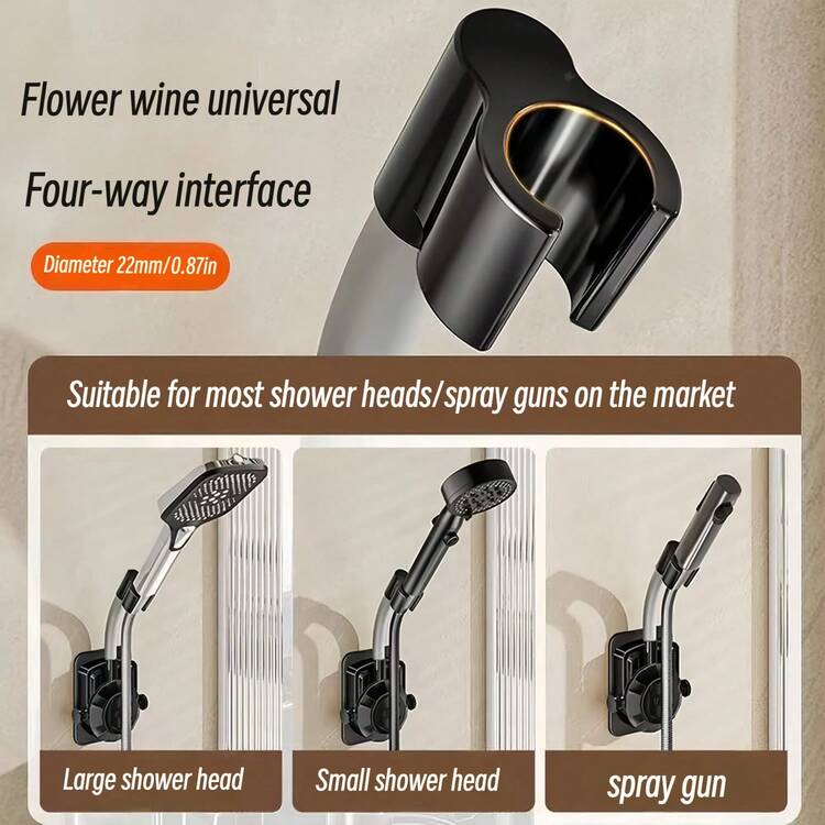 1pc Adjustable Angle Shower Head Holder, Bathroom Accessory, No Drilling Required, Wall Mounted, Plastic Material / New Bathroom Accessory Bathroom Accessories Bathroom Tools - Multicolor - View 4