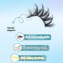 7 Paar Kreuz-Optik Falsche Wimpern mit Katzenaugen-Effekt für Cartoon-Stil Make-up, weiche, verwischte falsche Wimpern 3D Faux Mink natürliche Full-Strip Wimpern für tägliches Dating Make-up