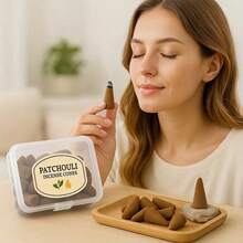 1/2 piezas de conos de incienso de citronela natural premium, elegantemente empaquetados, aromáticos, hechos a mano, adecuados para el dormitorio, purificación del hogar, meditación, eliminación de energía negativa, creación de ambiente, fragancia duradera sin plumas, decoración navideña perfecta