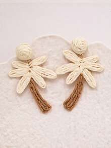 Leaf Tassel Vacation Style Earrings, Showcase Feminine Charm, Niche Versatile Earrings - Multicolor - View 10