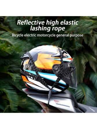 1pc Motorcycle Tie Down Strap, Elastic Bungee Cord For Luggage/Battery Fixation, Helmet