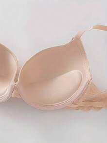 DISEON 3pcs/Set Ultra-Soft Lace Splicing Supportive T-Shirt Bra Set