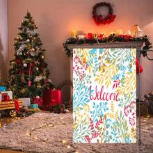 1 件抽象花卉印花春/夏花园旗，100% 涤纶双面印花艺术抽象庭院旗，用于家居装饰，适合室外/室内门廊、节日派对（不含旗杆）