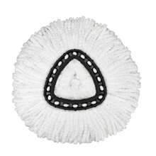 Mop Replace Head, 3 Pack Spin Mop Replacement Head Easywring 1-Tank System, Easy Cleaning, Microfiber, Machine Washable - 白色 - 查看 4