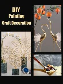 100/500pcs Imitation Gold Foil Paper Leaf Gilding Painting DIY Furniture Decoration Craft Paper, For Festive Scene Decoration,Resin Crafts,Furniture Lines, Ceiling, Jewelry Making Gold-Plated Decoration