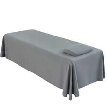 TOEDO 纯色床裙适用于美容院按摩水疗床单亲肤按摩床罩带孔120*230cm - 彩色 - 查看 8