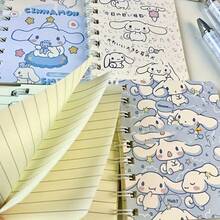 4 Pcs/2 Pcs Sanrio Hello Kitty, Cinnamon Dog, Kuromi, And Girly Heart A5/A7 Spiral Notebooks. High-Value Series Notebooks, Cute Exercise Books. Student Stationery - Thick, Cute Cartoon-Themed Daily Manual.