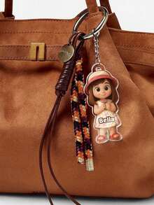 Custom 2D Character Art, Render 2D Figures Based On Uploaded Photos, Personalized Keychain Gift For Family And Friends - As Shown - View 11