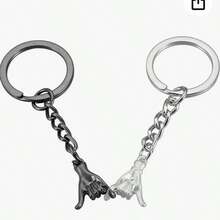 1 par, llavero personalizado para parejas, iniciales personalizables, romántico, grabado con láser, adecuado para llaves, bolsas, colgantes, se puede usar como regalo, Día de San Valentín, Halloween, Navidad