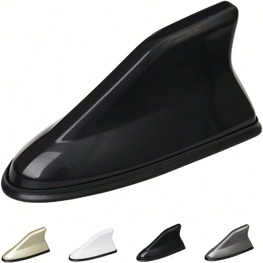 Shark Fin Car Antenna With ABS Top Cover - Easy Install, Multi-Color Options (Black/White/Red/Blue) For Enhanced Vehicle Communication & Style, Durable Weather-Resistant Design, Vehicle Antenna, Sleek Antenna, Highquality Antenna, Antenna For Car, Car Enthusiasts, Modern Vehicle Accessory, Sturdy Construction, Road Trip Essentials - 黑色 - 查看 1