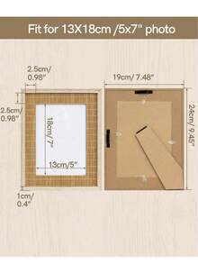 Natural Woven Bamboo Photo Frame 10x15cm 13x18cm Wall or Table Boho Decor Ins Aesthetic Gift for Family Mom Dad Grandma Friends