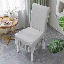 6 Stücke /4 Stücke /1 Stück Esszimmerstuhlbezüge, dehnbare Parsons Stuhlhussen mit Rock, Stuhlbezüge für Esszimmer, Restaurant, Bankett