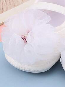 1 Par de Sapatinhos de Princesa para Meninas Bebê, Meias Fofas de Flor Antiderrapantes, Tênis de Berço para Aprender a Caminhar (0-12 Meses)