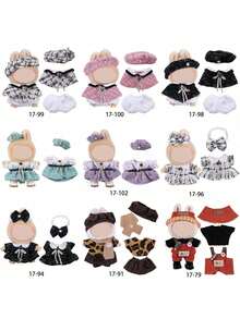 Clothes For Labubu,  Fried Shrimp Xiaochun Ye Starbuck 17cm Doll Outfit Set, Suitable For 1st And 2nd And 3rd Generation , Spring/Summer Collection, Birthday/Easter/Christmas Gift, Holiday Present (Only Clothes) - Multicolor - View 2