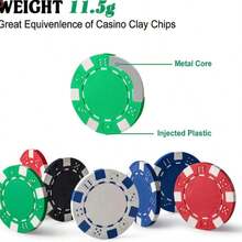 Chip Poker, Chip Poker Texas Holdem/Chip Xúc Xắc Chấm Nhỏ/Chip - Nhiều màu - Xem 3