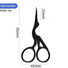 Set Of 2: 4.57-Inch Large Gold Crane Scissors & 3.7-Inch Small Gold Crane Scissors, Vintage Style Sewing, Embroidery, Paper, Office & Eyebrow Grooming Multi-Purpose Scissors - Multicolor - View 18