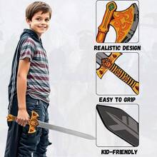12 Pack Foam Swords And Shields Playset Medieval Combat  Warrior Weapons Costume Role Play Accessories For Party Favors TAOWKI1 - 5 包 - 查看 4