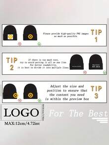 1Pc Customized Casual Knitted Hat,Personalized Hat, For Everyday Wear Winter Christmas Hat,Customized With Team, Class, Family Logo Or Name, Men And Women Beanie Ski Hat Fall Outfit,Perfect For Outdoor Activities And Everyday Wear In A Warm Unisex Style