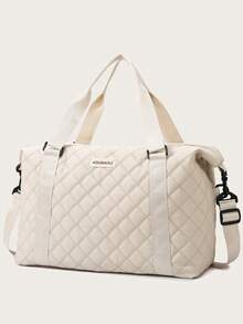 1 件超大容量可折叠轻便行李袋、旅行袋、行李整理袋、可折叠、干湿分离、随身行李箱式旅行周末包、过夜包、医院包、护理包、背包、旅行必需品、旅行整理袋、度假包、学校用品、学生配件、返校行李 - 米色 - 查看 7