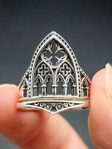 New Vintage Gothic Style Ring, Fashion Creative Holiday Gift, Personalized Jewelry Castle - Castle - View 4