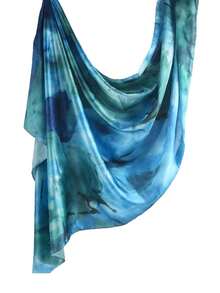 1 件新款设计印花头巾优质渐变色大理石水印优雅女士头巾头巾，柔软材质多功能防晒/防风头巾披肩，适合日常生活/节日派对/宴会场合 Abaya 配饰女士面纱