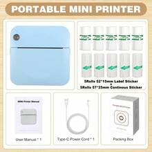 Label Sticker Mobile Thermal Portable Wireless Receipt Hand Parking Label Mini Printer, Label Printing, Receipt Printing, Mini Labeler, Handheld Device, Photo Print, Thermal Printing Technology, Wireless Labeler, Mobile Printer, Delivery Services, Home Office Setup