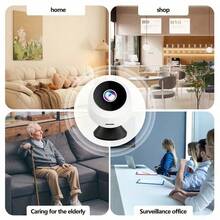 Mini Wireless Security Camera, 480P, Indoor Camera, WIFI Function, Magnetic Installation, Motion Detection, Simple Installation, Suitable For Home, Office, Warehouse, Can Be Used As Holiday Gifts, Birthdays, Christmas (White Or Black)