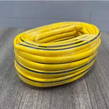 黄色高压清洗机软管套装，PVC 圆形软管（197 英寸/393 英寸/787 英寸/1181 英寸），带 5 个快速接头，适用于户外浇水、车辆清洁、家居清洁和鱼缸泵的粗花园水管