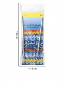 EDCUEBE7 1/9pcs Round Knitting Needle Set, 2mm-10mm Metal Fixed Cable Needles For Thick Blankets, Scarves, Hats, Socks, Gloves Knitting And Large Projects - Silver Grey. Suitable For Thanksgiving & Christmas Gifts - Multicolor - View 21