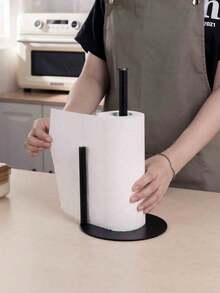 1pc Premium Gold/Black/Silver 304 Stainless Steel Tissue Box Holder, Multi-Functional Kitchen Paper Towel Rack, Cling Film Dispenser, Bathroom Shelf, Quality Tissue Box Cover, Tabletop Decor, Holiday Gift, Includes Installation Accessories. Color: Gold/Black. Home & Living/Kitchen & Dining/Tabletop Decor & Kitchen Tools/Tissue Box & Paper Towel Holder. Style: Random