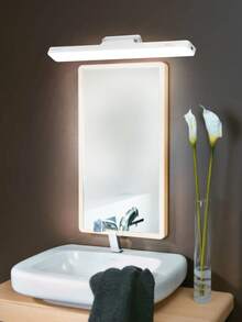 1个可调节颜色线性梳妆灯，3种灯光模式，Type-C 5V可充电，可调光，无线LED灯，触摸/遥控，适用于浴室镜子、橱柜、墙壁、照片、书房照明