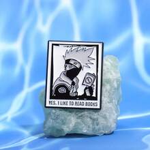 1PC Japanese Style Anime  Character Portrait Peripheral Metal Badges, Personalized Black And White Cartoon Geometric Brooch Accessories - QHXZ1896 - View 5