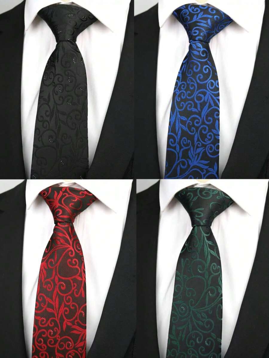 1pc Men's Premium Fashion Casual Necktie, Suitable For Daily Wear, Weddings, And Parties - A - View 1