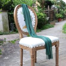 12PCS Cheesecloth Chair Sashes, Wedding Aisle Decorations Chair Bows Sashes Designed, Universal Chair Covers Chair Sash For Wedding Reception Party Hotel Event Decoration - Multicolor - View 12