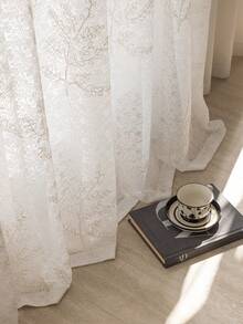 1 tấm rèm voan thêu hoa, phong cách Pháp lãng mạn. - Nhiều màu - Xem 6