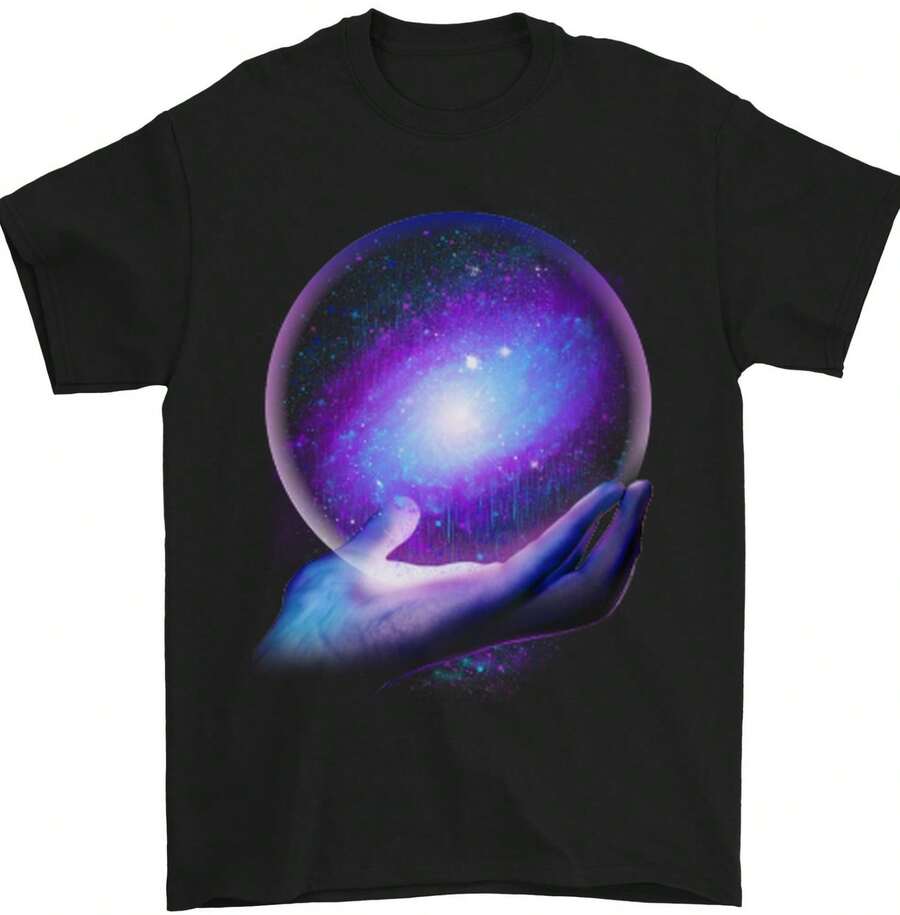 My Unrse Planets Astronomy Space Galaxy Mens T-Shirt 100% Cotton - 黑色 - 查看 1