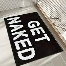 1 Modern And Simple Letter Pattern Floor Mat, Imitation Cashmere Material Is Super Absorbent, Machine Washable And Non-, Suitable For Hallway/Entrance/Kitchen/Living Room/Bedroom Christmas Decor Kitchen Rug - Multicolor - View 11