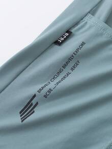 HISERWA 男士骑行服 高弹力透气速干长袖骑行服 特点：速干透气面料 YKK 拉链 圆领骑行服 - 藍色 - 查看 6