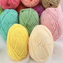 1 Pack 50g Soft Knitting Yarn Set, 5-Ply Commonly Used Crochet Yarn, Suitable For Crocheting Sweaters, Hats, Crafts, Decorations, Approx. 50g/Pc (Random Color Accessories)