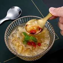 1 Piece 3 Sets Portable Tableware, 304 Stainless Steel Short Handle Round Spoon Fork Combination With Mini Spoon, Small Round Spatula Fork, Including Mini Ice Cream Spoon, Multi-Purpose Stainless Steel Seasoning Salt Spoon Suitable For Coffee, Desserts, Cakes - Ideal For Outdoor Use, Parties, Kitchen Utensils, Novelty Gifts - 綠色的 - 查看 7