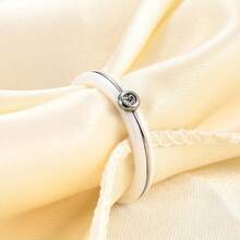 6mm White/Black Ceramic Rings Plus Cubic Zirconia For Women Comfort Fit Engagement Wedding Band Size 5-122025 - 4mm Line White+Silver - View 9