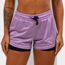 Women Sports Shorts - Màu tím - Xem 1